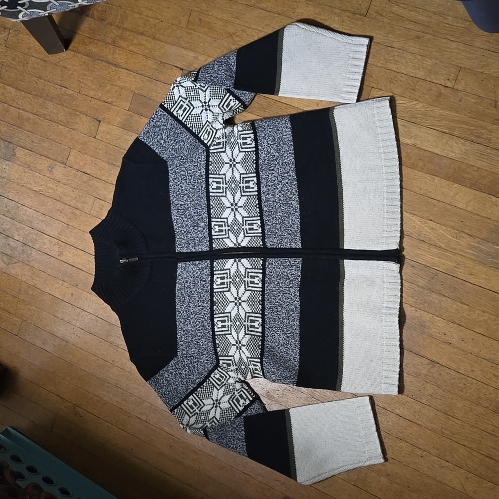 Nordic Design Full Zip Lambswool Sweater